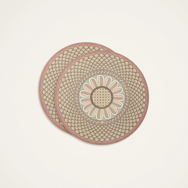  La Doublej Placemats & Runners Women - Disk Placemats Set Of 2 Napoli Dusty Pink One Size 83% Wood Fiber 12% Cork 5% Polyester 