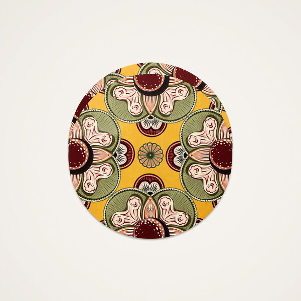  La Doublej Placemats & Runners Women - Disk Placemats Set Of 2 Nucleus Saffron One Size 83% Wood Fiber 12% Cork 5% Polyester 