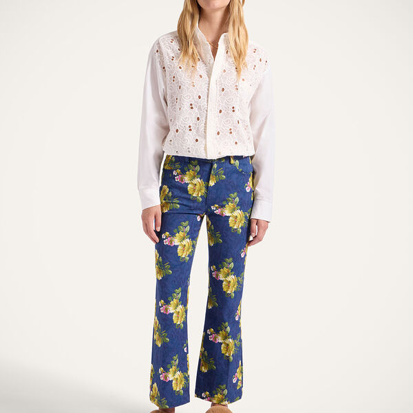  La Doublej Shorts & Pants Women - The Cropped Flare Jean Riptide Midnight Blue 26 98% Cotton 2% Elastane 