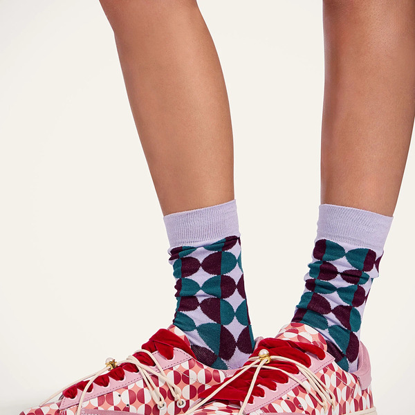  La Doublej Small Accessories Women - All Time Socks Sfere Lilac One Size 80% Cotton 18% Polyamide 2% Elastan 