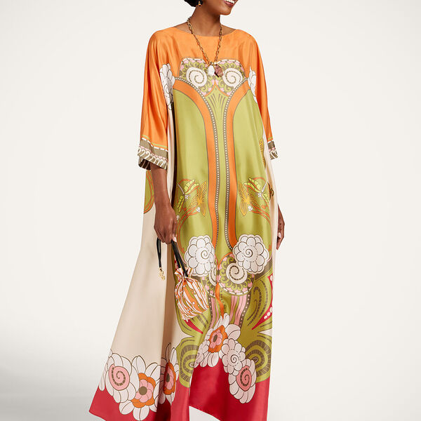  La Doublej Summer 2026 Collection: Vip Early Access Women - Muumuu Dress Round Neck Ambrosia Placée Green L 100% Silk 