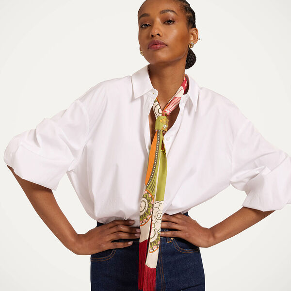  La Doublej Summer 2026 Collection: Vip Early Access Women - Skinny Scarf Ambrosia Placée Green One Size 100% Silk 