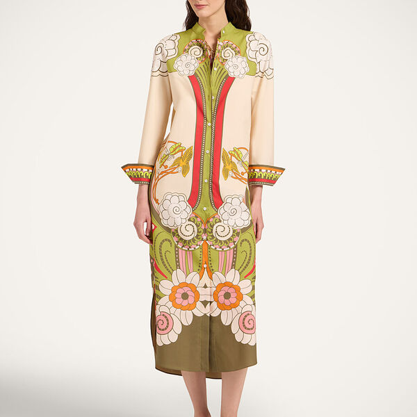  La Doublej Summer 2026 Collection: Vip Early Access Women - Sundowner Tunic Ambrosia Placée Ivory 48 100% Cotton 