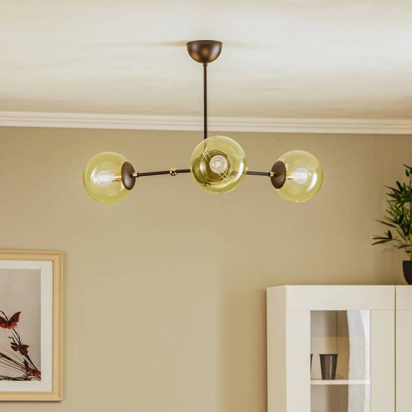  Alfa Alfa Plafón Itoris, 3 Luces, Negro/dorado 