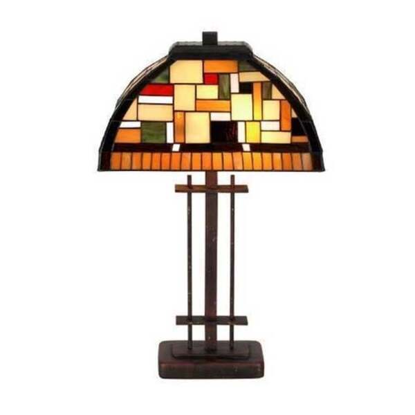  Artistar Artistar Mosaica   Lámpara De Mesa Estilo Tiffany 