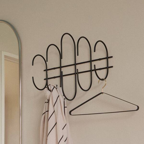  Aytm Perchero De Pared Aytm Moveo, Ancho 51 Cm, Negro, Acero 