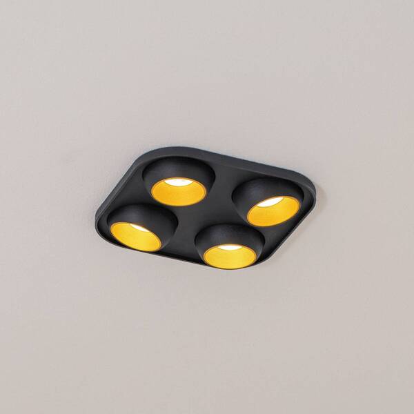  Bega Bega Led Foco Empotrable Studio Line Negro/latón, 4 Luces. 