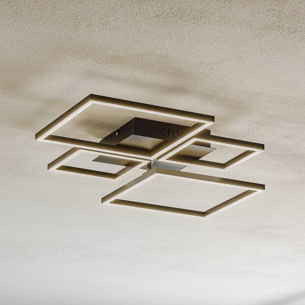  Briloner Briloner Frame Plafón Led, Cct, 4 Luces, Negro 