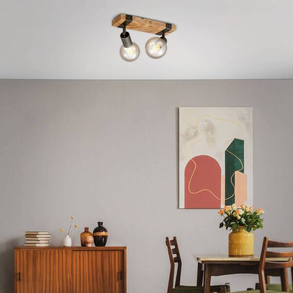  Briloner Briloner Wood Basic Plafón, 2 Luces 