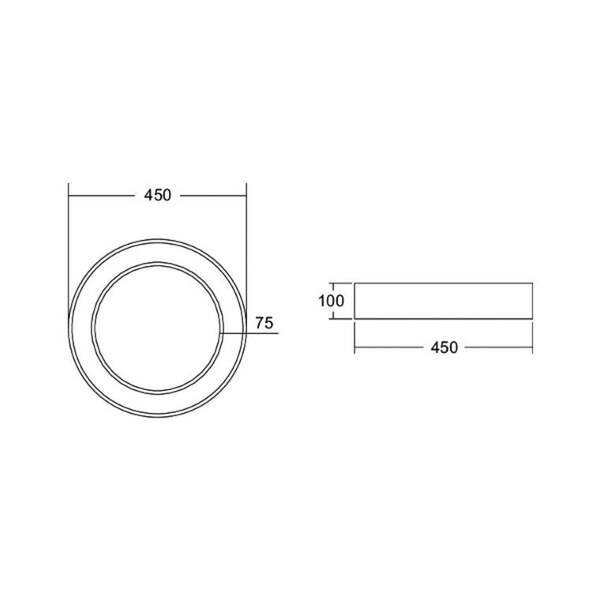  Brumberg Brumberg Biro Anillo Circular Techo ø 45 Cm On/off Blanco 840 