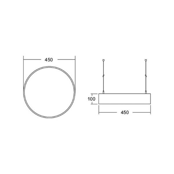  Brumberg Brumberg Biro Circle Direct ø 45 Cm, Encendido/apagado, Negro, 3000 K 