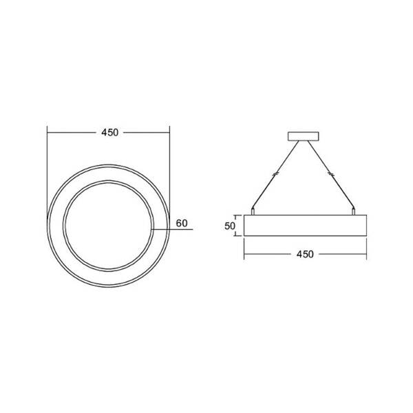 Brumberg Brumberg Biro Circle Ring5 45cm Arriba/abajo Dali Negro 3000 K 