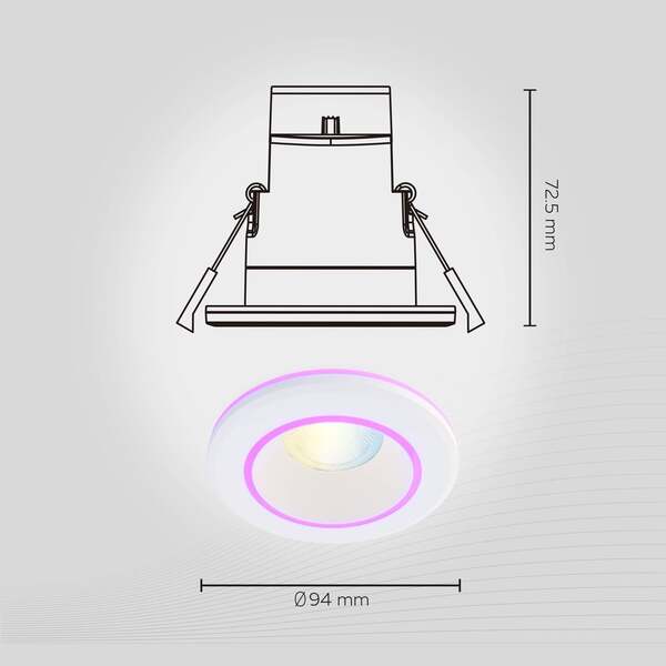  Calex Calex Smart Halo Downlight Empotrable Cct Rgb Blanco 