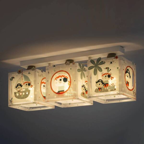  Dalber Dalber Lámpara De Techo Pirat De 3 Luces Para La Habitación De Los Niños 