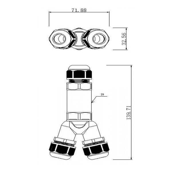  Deko-light Deko Light Conector Multicable Y Exterior 3 Cables 4  14 Mm 