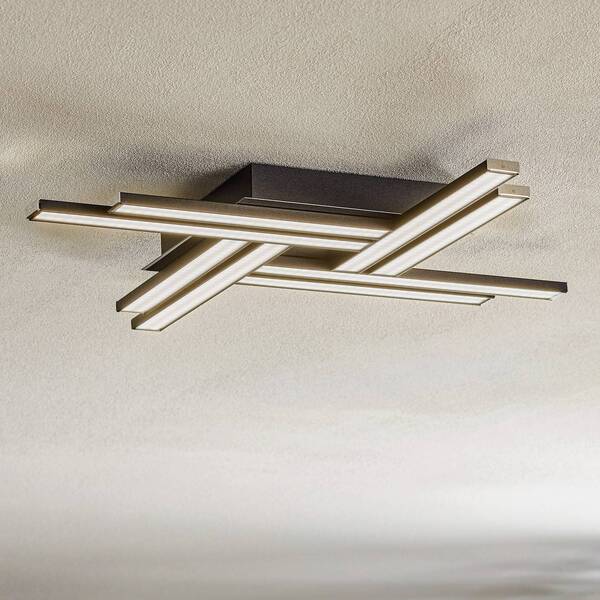  Domiluce Domiluce Lámpara Led De Techo Largo 8 Luces Negro 