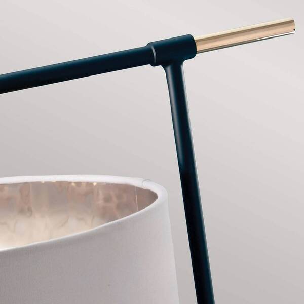  Elstead Elstead Lámpara De Mesa Balance, Negro/níquel, Pantalla Blanca 