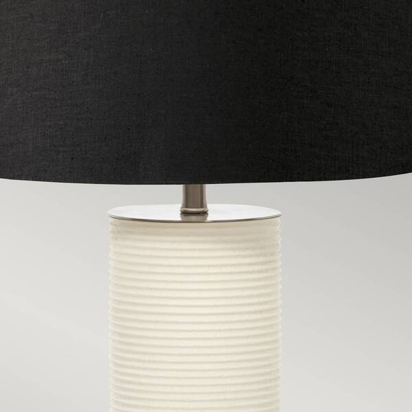  Elstead Elstead Lámpara De Mesa Ripple Pie Blanco/pantalla Negro 