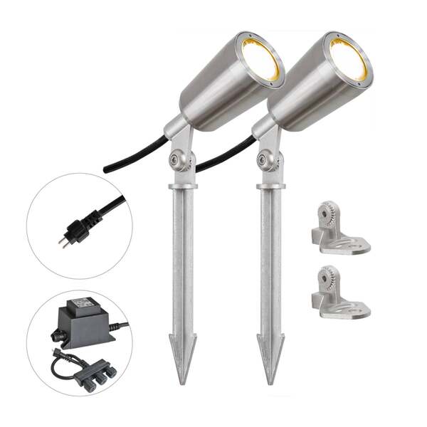  Evn Evn Pc6806 Foco De Jardín Led, 12v, 3.000k, 2 Ud 