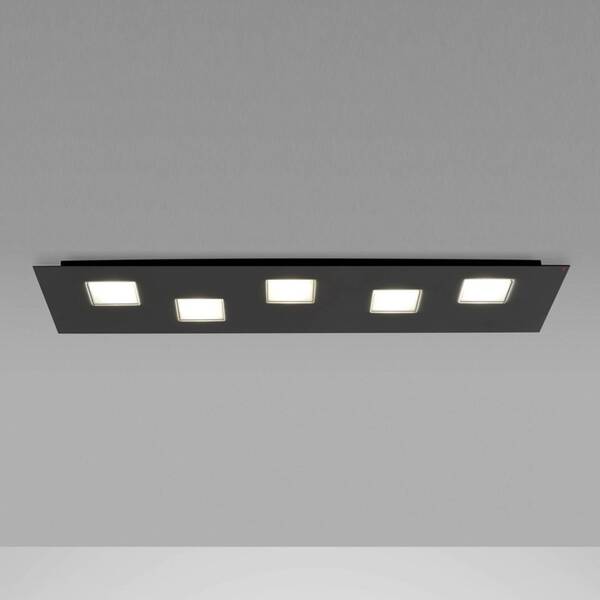  Fabbian Fabbian Quarter   Plafón Led Negro, 5 Luces 