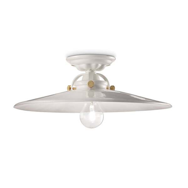  Ferroluce Ferroluce Plafón Retro C105 Blanco 
