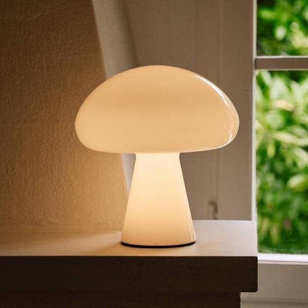  Gubi Lámpara De Mesa Led Gubi Obello, Blanco Perla, Ip44, Cristal 