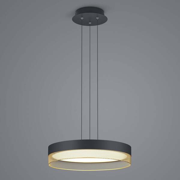  Hell Hell Lámpara Colgante Led Mesh, ø 45 Cm, Negro/oro 