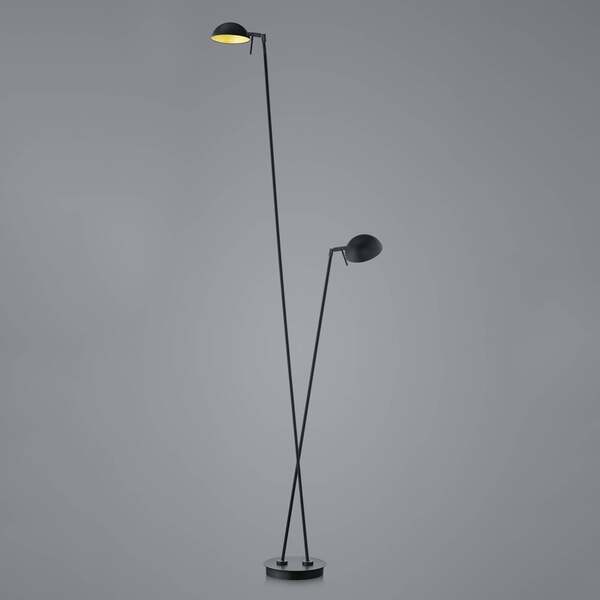  Hell Hell Lámpara De Pie Led Samy 2 Luces 180cm Negro/oro 