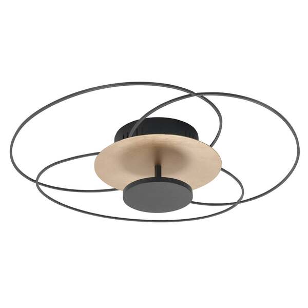  Highlight Highlight Plafón Led Fiore, 2.700 K, Negro/oro 