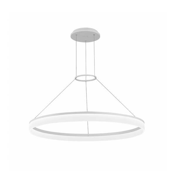  Leds-c4 Leds C4 Lámpara Colgante Led Circ Round, ø 80 Cm, Blanco, Aluminio 