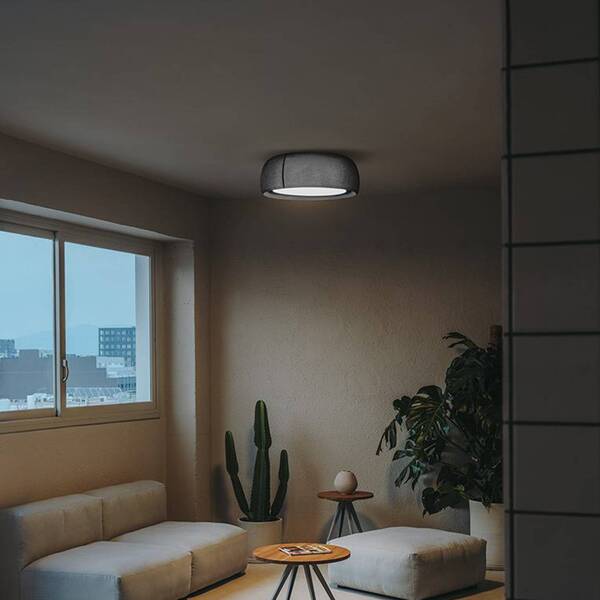  Leds-c4 Leds C4 Lámpara Led De Techo Gong, Gris, 2.700 K, ø 61,2 Cm 