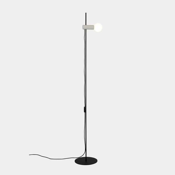  Leds-c4 Leds C4 Nude Single Lámpara De Pie E27 Gris/negro 