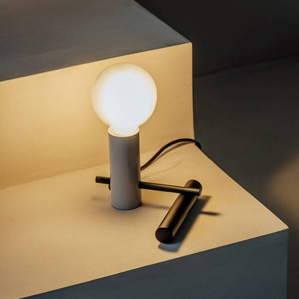  Leds-c4 Leds C4 Nude Tiny Lámpara De Mesa E27 Gris/negro 