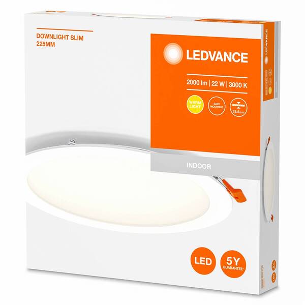  Ledvance Ledvance Lámpara Empotrable Led Slim ø22cm 3000k 