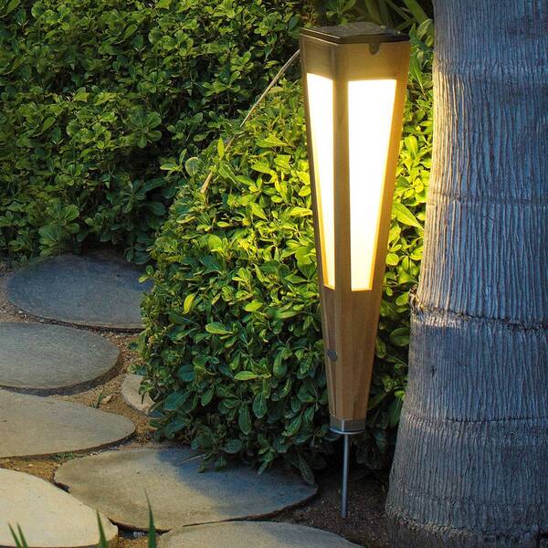  Les Jardins Les Jardins Linterna Solar Tecka Led Con Sensor, 52 Cm, Teca 