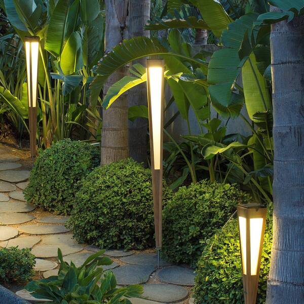  Les Jardins Les Jardins Linterna Solar Tecka Led Con Sensor, 120 Cm, Teca 