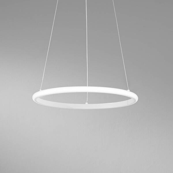  Luce Ambiente Design Luce Ambiente Design Lámpara Colgante Led Axis, ø 40 Cm, Blanco, Metal, Cct 