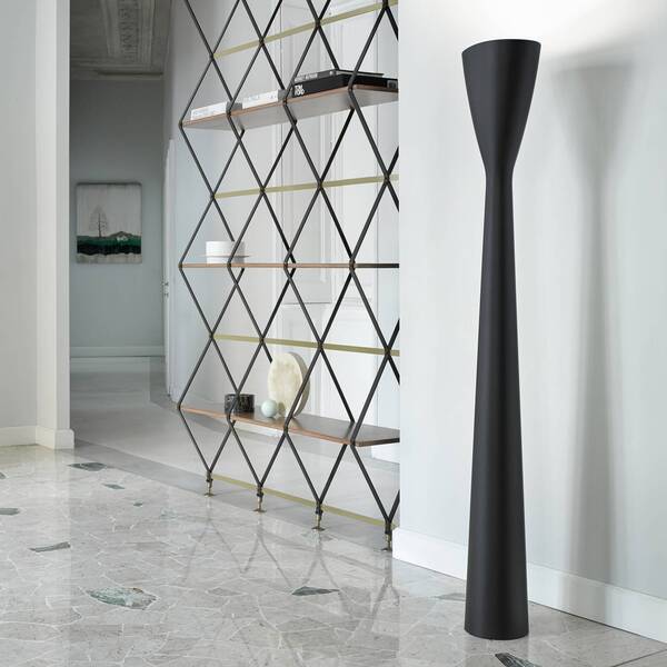  Luceplan Luceplan Lámpara Led De Pie Carrara Con Atenuador, Negro 