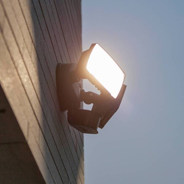  Lutec Lutec Foco De Exterior Con Sensor Led Chimera, Negro, 2 Luces, Ip54 