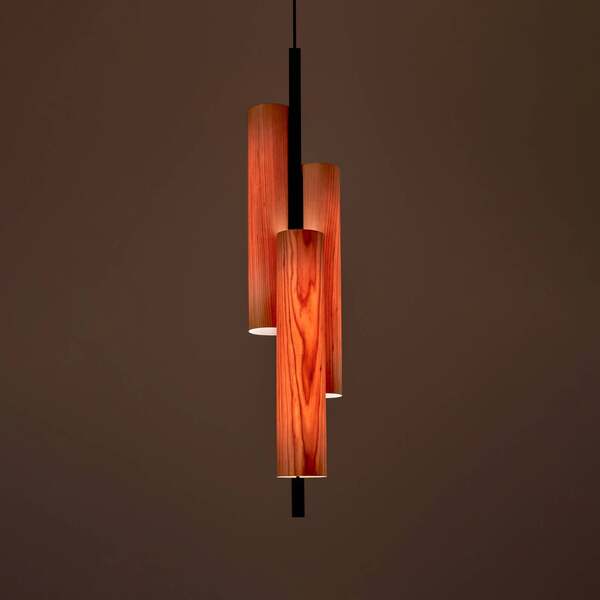  Lzf Lamps Lzf Lamps Lzf Black Note Triplet Colgante Negro/cerezo 