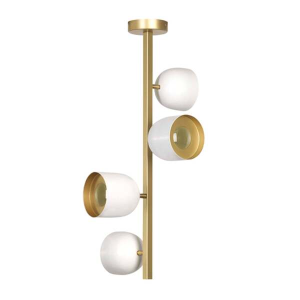  Marchetti Marchetti Plafón Led Cúpula, Vertical, 73 Cm, Blanco 