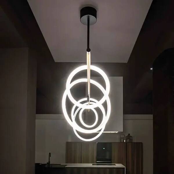 Marchetti Marchetti Ulaop Lámpara Colgante Led, Cinco Ring, Blanco 