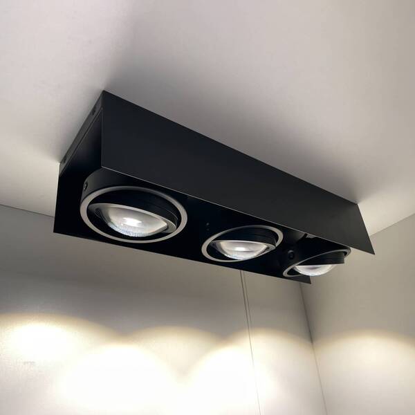  Megatron Megatron Cardano Foco De Techo Led 3 Luces Negro 