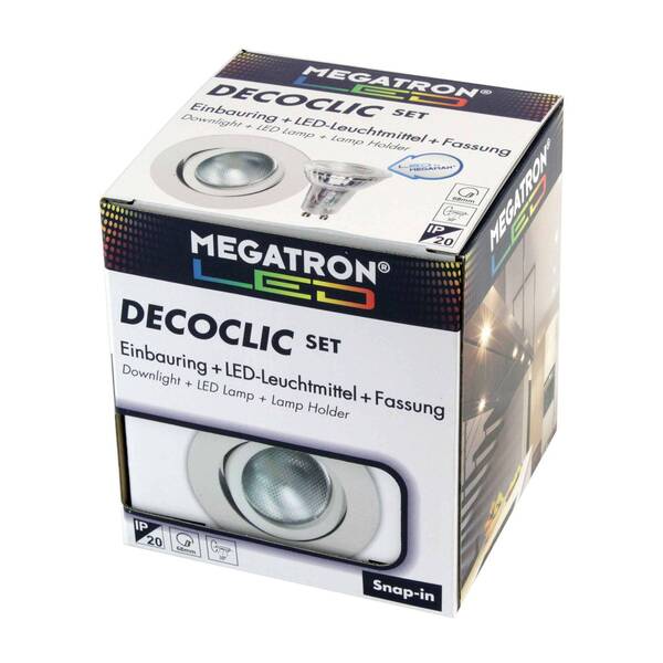  Megatron Megatron Foco Empotrado Led Decoclic Set Gu10 4,5 W Blanco 
