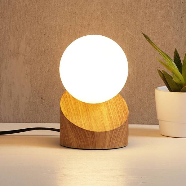 Nowa Nowa Lámpara De Mesa Led Alisa, Soporte óptica Madera 