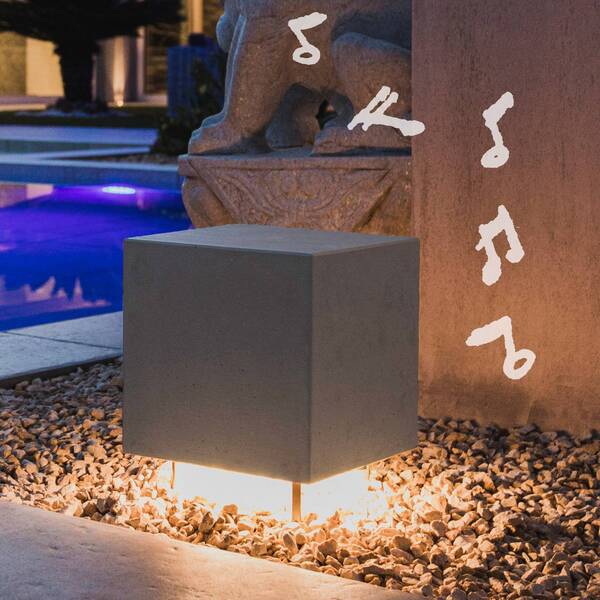  Olev Olev Cemento Baliza Led Con Altavoz 