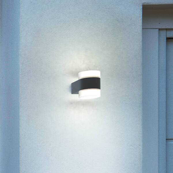  Osram Aplique Led Para Exterior Osram Endura Style Puck, Gris Oscuro, Ip44 