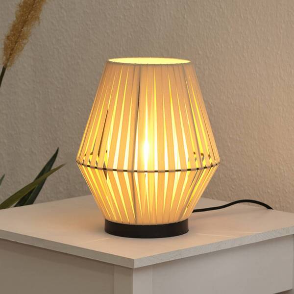  Osram Lámpara De Mesa Osram Decor Stripes, Beige, Textil, E14 