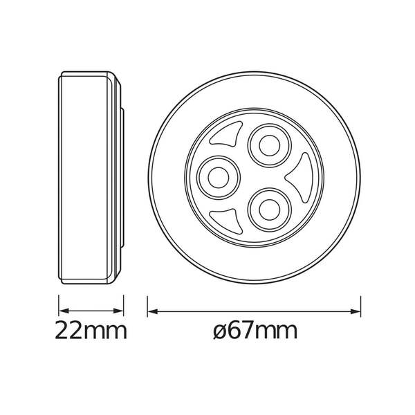  Osram Lámpara De Mueble Led Osram Dot It Classic, Plateada, Batería, Atenuable 