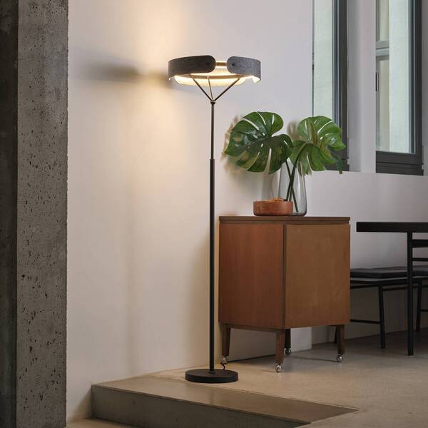  Osram Lámpara De Pie Led Osram Decor Curve Felt, Gris, Fieltro, 3000 K 